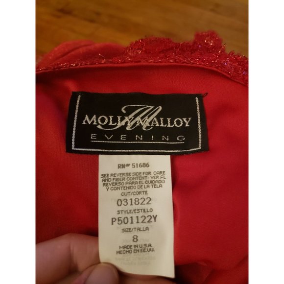 90s Red Party‎ Dress - Picture 4 of 4